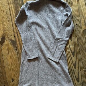 Lulus gray/brown Long Sleeve Sweater Dress